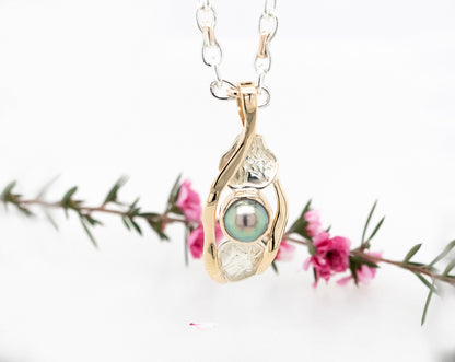 Double Island Pearl Pendant