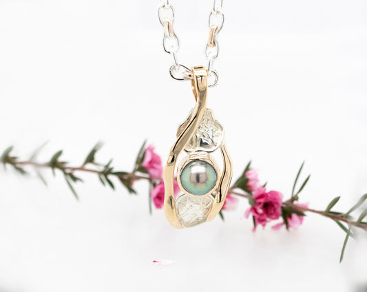 Double Island Pearl Pendant