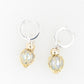 French Knitted Pearl Huggie Earrings