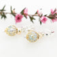 French Knitted Pearl Huggie Earrings