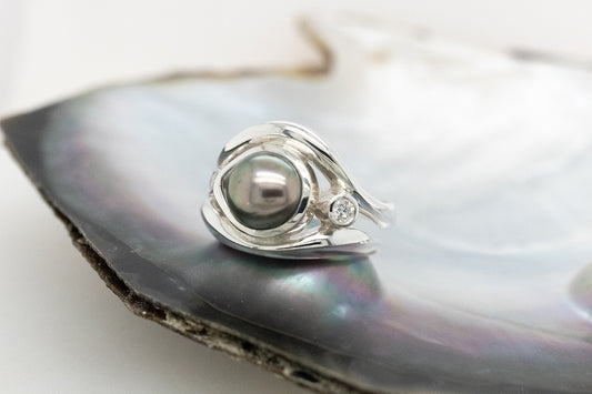 Pearl and Diamond Ring