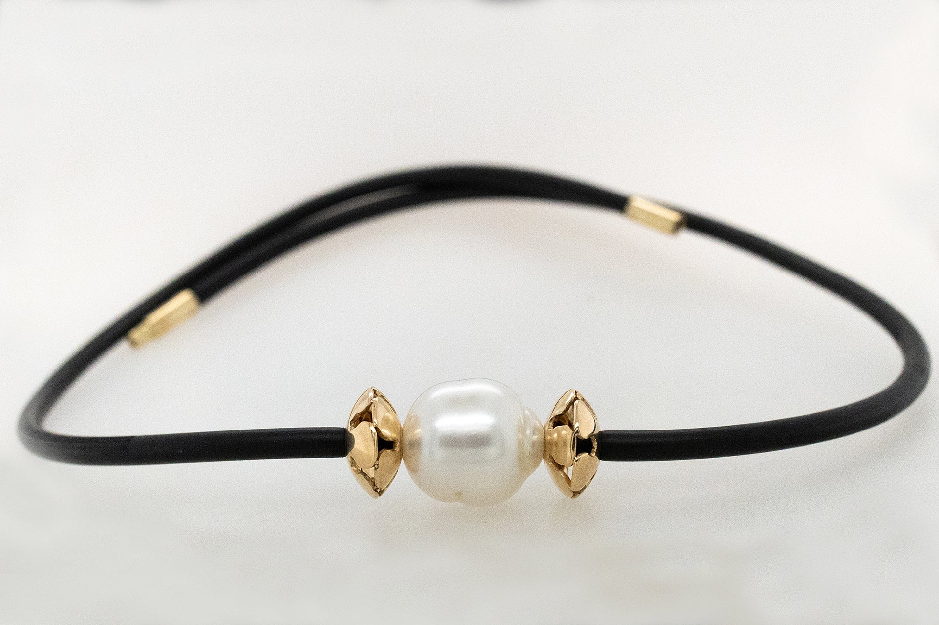 Geraldton Wax Cygnet Bay Pearl Neoprene Necklace