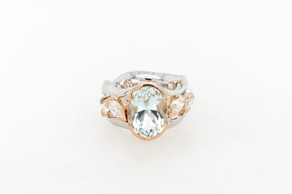 Aquamarine & Diamond Dress Ring