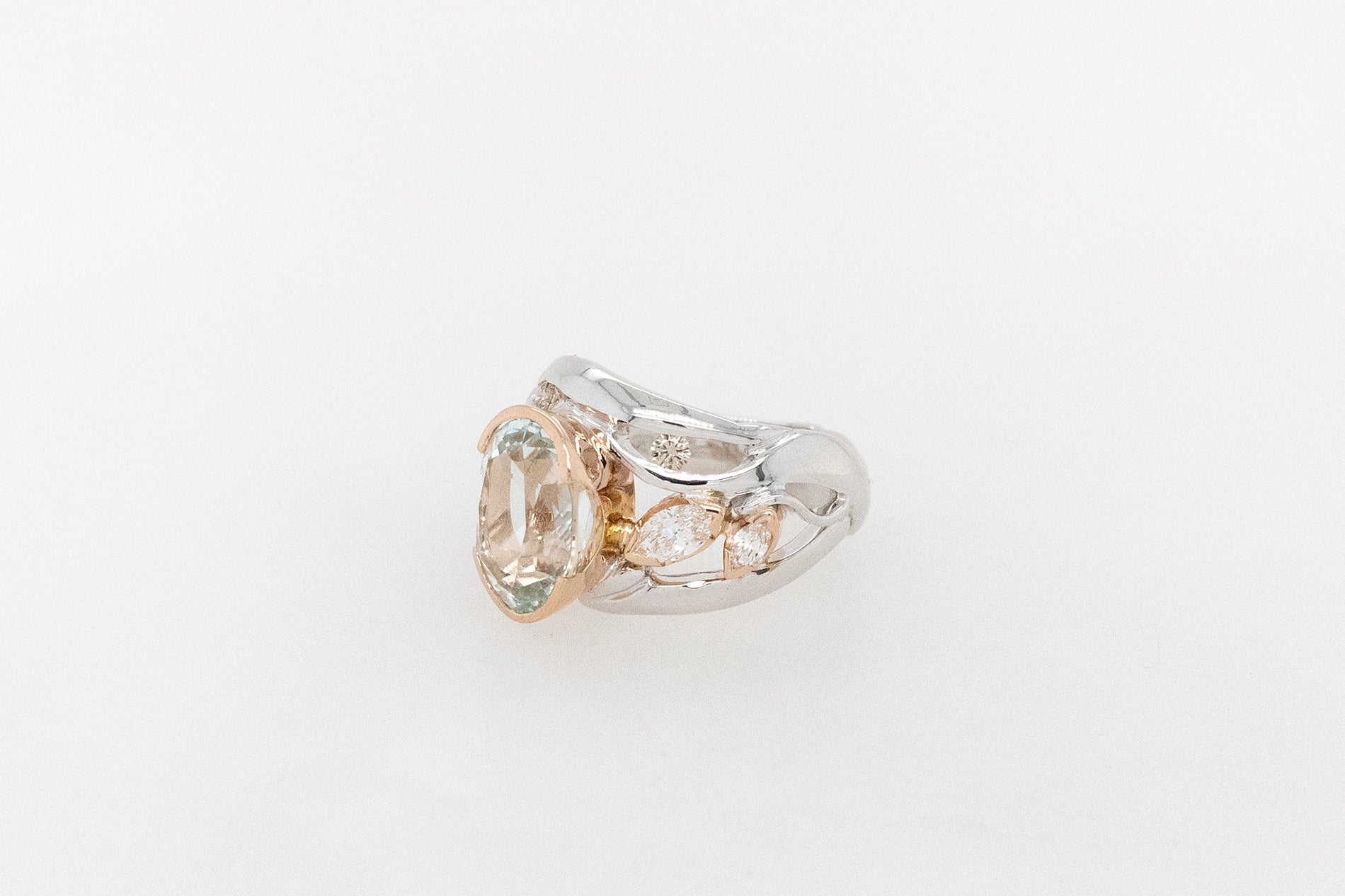 Aquamarine & Diamond Dress Ring
