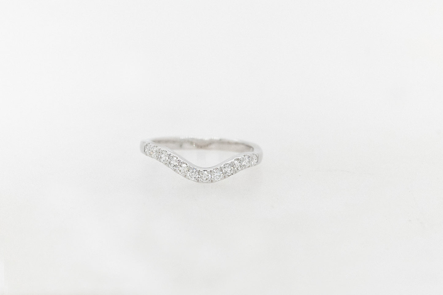 Contoured Diamond Wedding Ring 