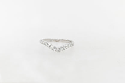 Contoured Diamond Wedding Ring 