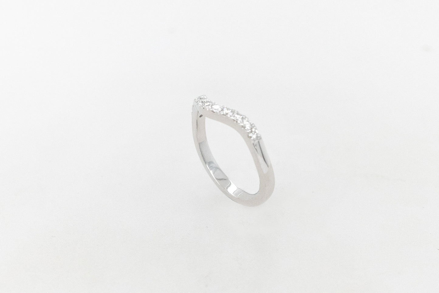 Contoured Diamond Wedding Ring 