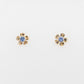 Ceylon Sapphire Geraldton Wax Stud Earrings