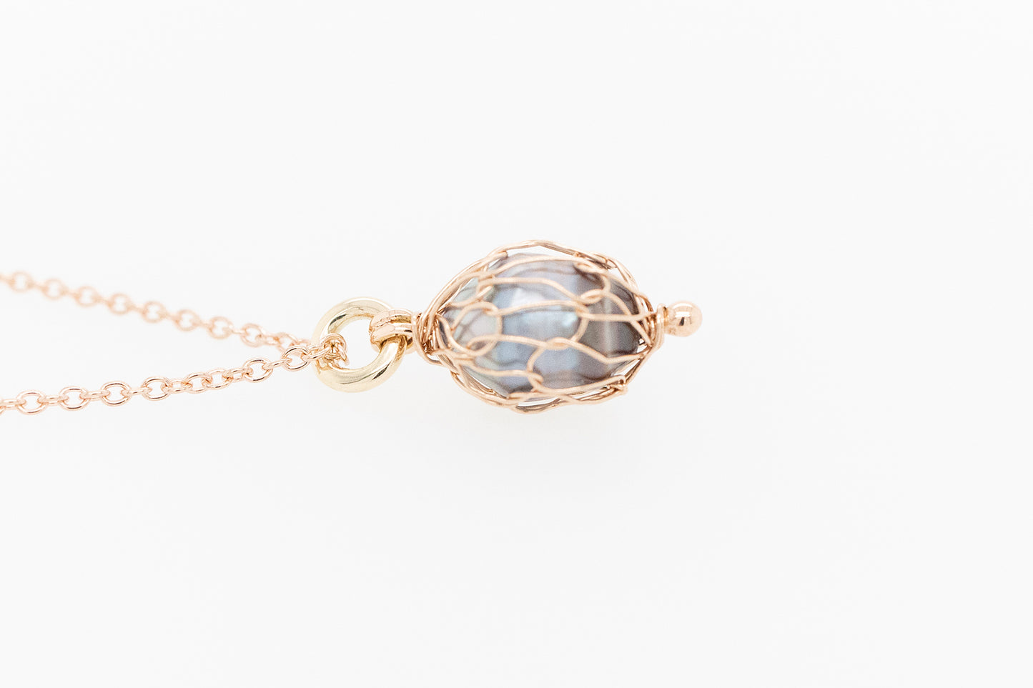 French Knitted Abrolhos Black Lipped Pearl Pendant 