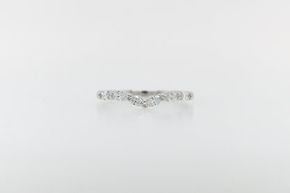 Marquise Diamond Curved Wedding Ring