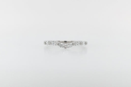 Marquise Diamond Curved Wedding Ring