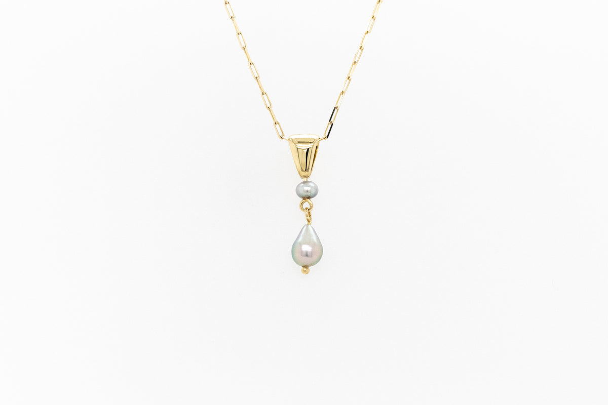 Abrolhos Islands Black Lipped Keshi Pearl Pendant 