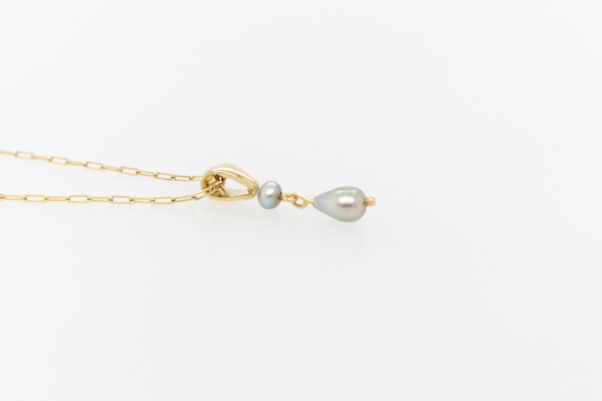 Abrolhos Islands Black Lipped Keshi Pearl Pendant 