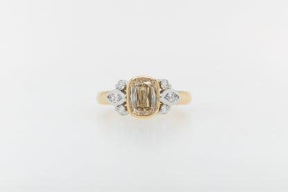 1.336ct Cushion Cut Kimberly Champange Diamond Engagement Ring