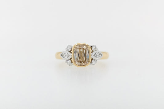 1.336ct Cushion Cut Kimberly Champange Diamond Engagement Ring