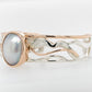 Mabe and Diamond Cuff Bangle