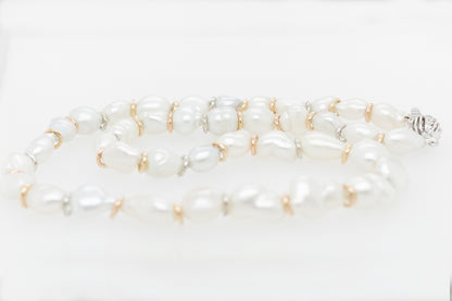 Cygnett Bay Keshi Pearl STrand with Diamond Catch