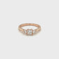 Engagement Ring Princess Cut with Pear Diamond Trilogy