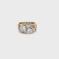 Diamond Ring with White, Pink and Blue Argyle Diamonds