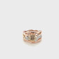 Champagne & White Diamonds Rose Ring