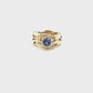 Sapphire & Pink Champagne Diamond Ring