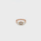 Champagne, Yellow & White Diamond Engagement Ring - Oval