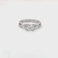 Diamond Engagement Ring with Entwined Bands