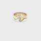 Gents 2 Tone Wave Ring