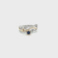 Sapphire Purple Blue & Diamond Vine Ring