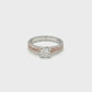 Engagement Ring 0.70ct Princess Cut & Pink Champagne Diamonds