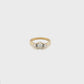 Blue & White Diamond Engagement Ring - Oval