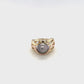 Pearl Diamond Swirl Ring