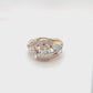 Argyle Pink and White Diamond Ring with Geraldton Flora Details