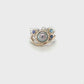 Pearl & Blue Coloured Stone Vine Ring