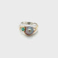Pearl Ring with Natural Emerald