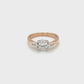 0.91ct Oval and Pear Diamond Ring