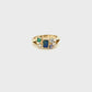 Opal Solid Emerald Tanzanite & Diamond Ring