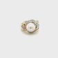 Pearl Champagne & White Pear Diamond Ring