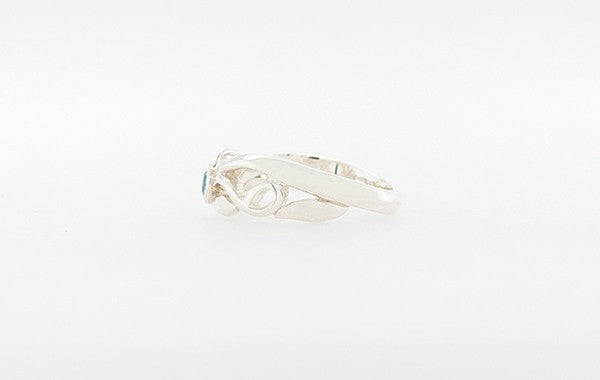 SS Vine Ring with Blue Topaz