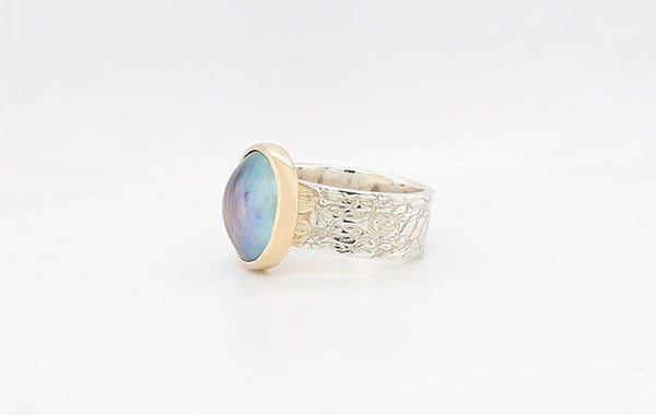 Embossed Mabe Ring SS 9Y