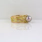Pearl Knitted Ring with FLP 18RY