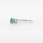 Tourmaline & Princess Cut Diamond Ring 18W