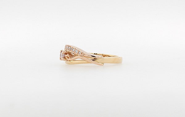Pink Diamond Ring 0.10ct 7PR Cert 18YR