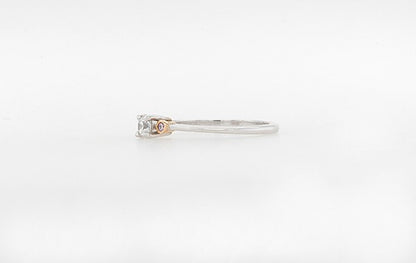 Engagement Ring Bezel Set Pink Diamond
