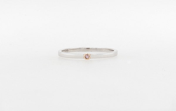 Pink Diamond Stacker Wedding Ring 2