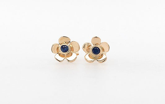 Geraldton Wax Earrings with Sapphires