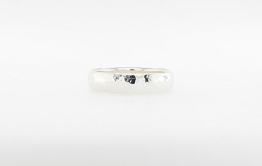 Wedding Ring SS Beaten Design 2.5mm wide