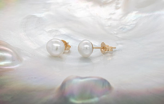 Keshi Pearl Stud Earrings