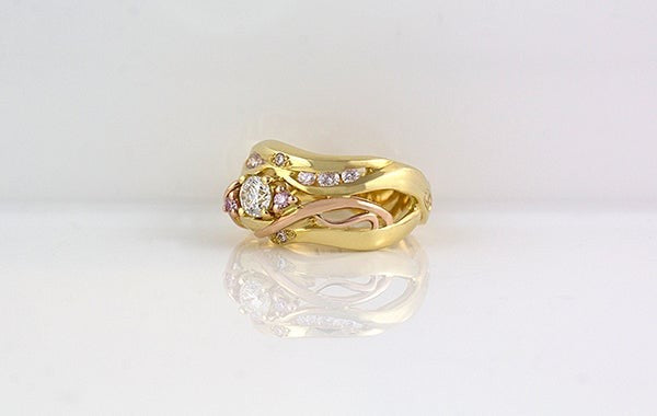 Pink Diamond Ring 0.41ct F SI1 Diamond