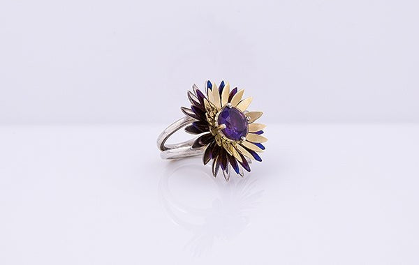 Everlasting Wildflower Amethyst Ring
